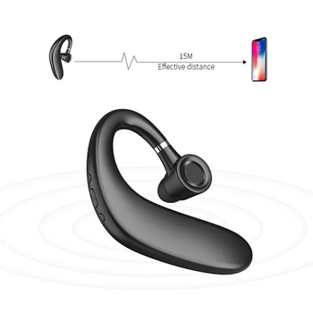 Bluetooth-kompatible 5.0 Ensidig-Hænge Øre Trådløst Headset Mikrofon Stereo støjreduktion Sports Business Bil Headset