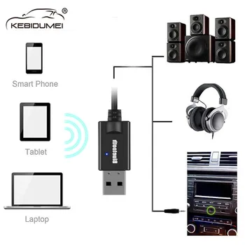 Bluetooth-Modtager Car Kit Mini-USB-3,5 MM Jack AUX Audio Auto MP3 Musik Dongle-Adapter til Trådløst Tastatur FM-Radio Højttaler