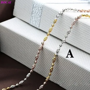 Bocai S925 Sterling Sølv Halskæde 2020 Nye Mode Thai Sølv Smykker Tre Farver Perler, Abacus Oliven 925 Sølv Halskæde