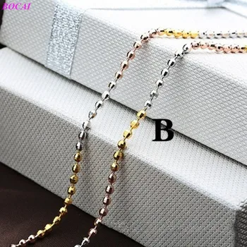 Bocai S925 Sterling Sølv Halskæde 2020 Nye Mode Thai Sølv Smykker Tre Farver Perler, Abacus Oliven 925 Sølv Halskæde