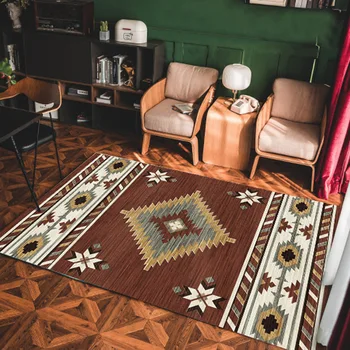 Bohemia persisk Stil Tæpper, Non-Slip Tæppe til Stue, Soveværelse Rektangel Område Tæpper Boho Marokko Etniske Tapis Måtter