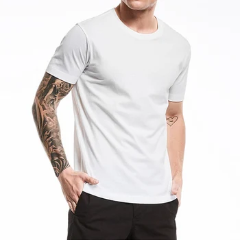 Bomuld T-Shirt Herre Nyt Mærke Rund Hals Solid Ren Farve Korte Ærmer Mænd T-Shirt 2021 Størrelsen XS-3XL Top t-Shirts Til mænd