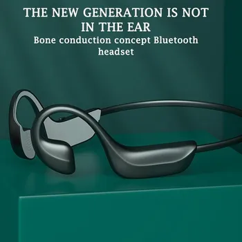 Bone Conduction Bluetooth-5.0 Headset, Trådløse Hovedtelefoner, Mikrofon Headset Udendørs Sport Vandtæt Med Telefonen For Alle L5X0