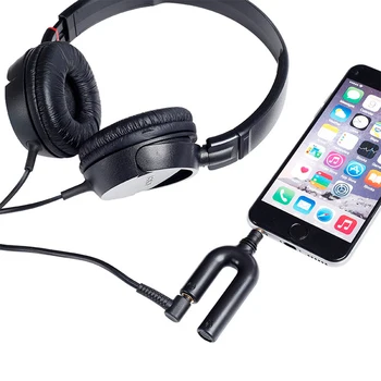 BOYA AF-AUM3 Mikrofon Headset med Splitter Adapter, Hovedtelefon Output-Overvågning til iPhone XS-XR-X 8 7 Plus ipad, iPod Touch