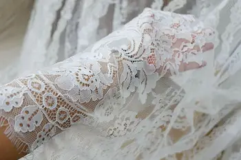 Bred og 1,5 meter længde 3 meter eyelash lace afrikanske blonde stof blonde stof bryllup kjole materiale