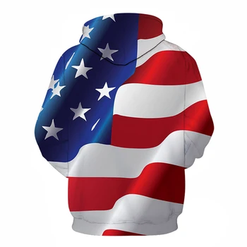 Bred Stribe 3D hoodie Mænd Pullover Sweatshirt Pullover Hoodie Casual Streatwear USA Flag Sweatshirt Mænd ZOOTOP BÆRE