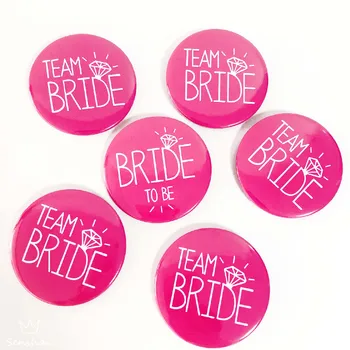 Bride At Være Brudepige Metal Safety Needle Runde Badge Bryllup Bachelorette Engagement Høne Part Dekoration Af Forbrugsstoffer