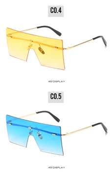 Brillerne rammeløse glas uregelmæssige klassiske retro briller Camping 2021 Nye Mode solbriller udendørs rejse stranden Dropshipping
