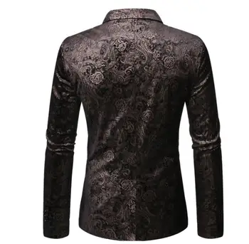 Bronzing mørke mønster, der passer til mænd blazer masculino slim fit casaco jaqueta masculina frakker herre casual jakke