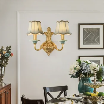 BROTHER Kobber væglampe Sconce Moderne Luksus Design Keramiske Lyset Indendørs Til Hjem Soveværelse Gangen
