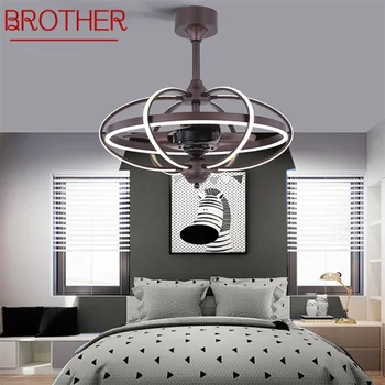 BROTHER Moderne Loft Ventilator Lys Og Med Fjernbetjening Fan Belysning til Hjemmet Spisestue, Soveværelse Restaurant