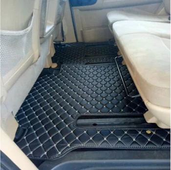 Brugerdefineret komplet sæt bilen gulvmåtter + kuffert måtten for højrestyrede Hyundai Grand Starex 9 pladser 2019-2010 vandtæt bil tæpper