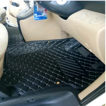 Brugerdefineret komplet sæt bilen gulvmåtter + kuffert måtten for højrestyrede Hyundai Grand Starex 9 pladser 2019-2010 vandtæt bil tæpper