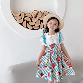 Brugerdefineret Piger Dress Sommeren Super-Smukke Børn i Japan Lolita Børn er Falsk, To Dessert Kage Kjole, Blomst Pige Kjoler