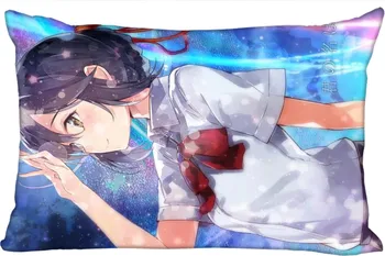 Brugerdefineret Pudebetræk Makoto Shinkai rektangel Lynlås Pude Smide Pude Tilfælde Dække 45x35cm(Én Side) Udskrevne