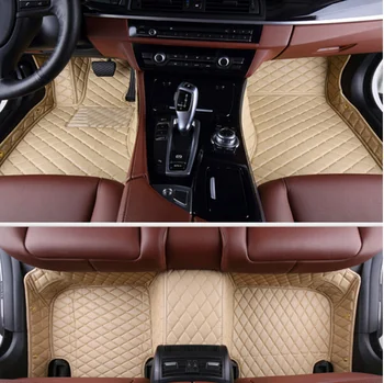 Brugerdefineret speciel bil gulvmåtter for Audi Q7 7 sæder-2006 holdbar vandtæt bil tæpper til Audi Q7 2012