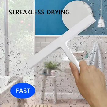 Brusebad Skraberen vinduesglas Visker Skraber Cleaner med Silikone Blade & Holder Krog til Badeværelse/Køkken/Bil Glas