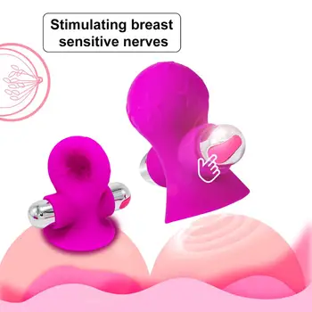 Brystvorte Sugekop Bullet Vibrator Til Kvinder, Sexlegetøj Kraftfulde Brystvorte Stimulation Produkter Bryst Forstørrelsesapparat Lomme G Spot Voksne Shop