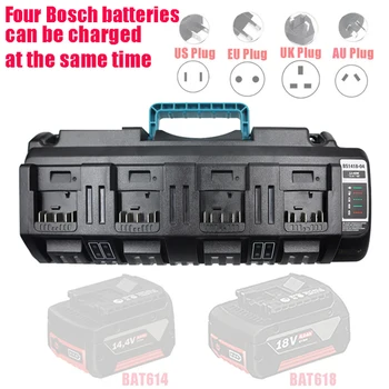 BS1418-04 Li-ion Batteri Oplader 4-Port 2A ladestrøm For Bosch 14,4 V 18V BAT614 BAT618 AL1880 AL1860CV AL1820CV AL1814CV