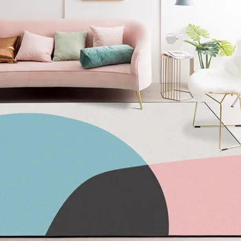 Bubble Kys Tæppe I Stuen, Nordiske Stil Blå Pink Abstrakt Mønster Tæppe Hjem Kids Room Decor Tilpassede Tæppe 2021