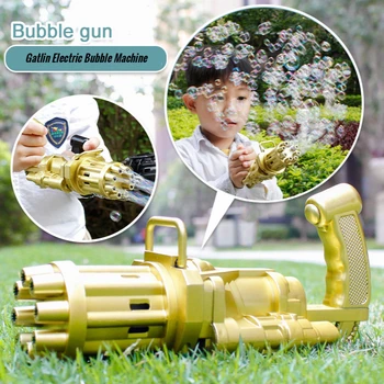 Bubble Mekatroniske Gatling Boble Pistol Børn er Automatisk Udendørs Kids Legetøj Boble Tyggegummi Maskine Dreng