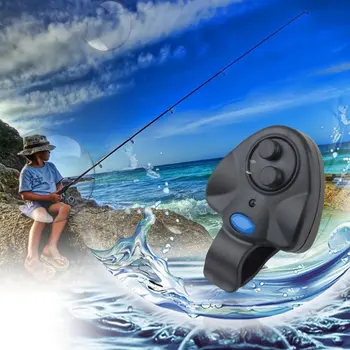 Buffer Fiskeri Alarm Bærbare Mini Universal Elektronisk Lyd Alarm-LED Lys-Alarm Klokke fiskestang Alarm