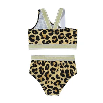 Buksetrold Barn Baby Ananas Leopard Print Vest+Badetøj To-Delt Badedragt Sæt Barn купальники женские to stykke Badetøj