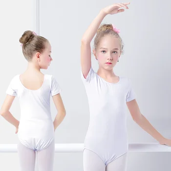 Buksetrold Piger Gymnastik Trikot Ballet Leotards Tøj Dans Bære Sort Lilla Strømpebukser Af Bomuld Heldragt Til Dans