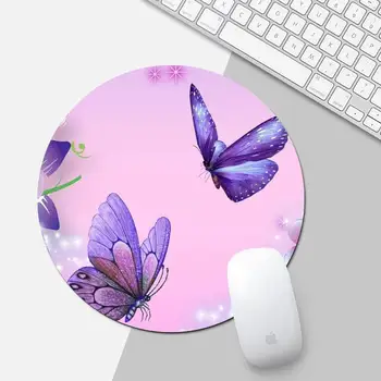 Butterfly Gaming-Afspiller, skrivebord, værdiboks til bærbar Gummi musemåtten Bruser Tabel Beskytte Spil Office Arbejde Runde musemåtten pad XL, Non-slip