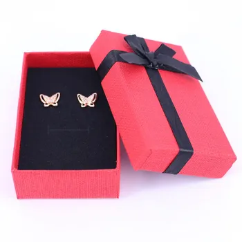 Butterfly messing øre stud med cz til festival gave til en ven, og mor beauty diy smykker køb 1 og få 1 gratis kasse