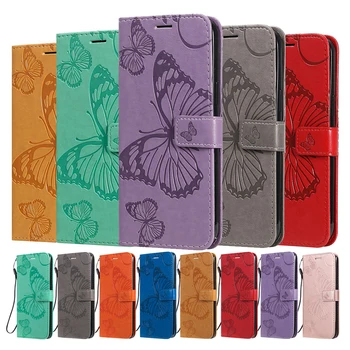 Butterfly Tegnebog Flip-Case Etui Til Samsung Galaxy S3 S4 S5 S6 S7 S8 S9 Plus S10E S10 S20 Ultra S21 FE Kortholderen Læder Cover