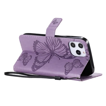 Butterfly Tegnebog Flip-Case Etui Til Samsung Galaxy S3 S4 S5 S6 S7 S8 S9 Plus S10E S10 S20 Ultra S21 FE Kortholderen Læder Cover