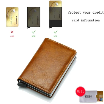 Bycobecy 2019 Slank RFID-Wallet visitkortholder, Aluminium Kreditkort Tegnebog Metal Mini Smart Mænd Pung Til Drop-shipping