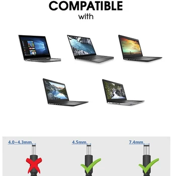 Bærbar computer Oplader til Dell Inspiron XPS-45W 19,5 V 2.31 EN Strømforsyning, AC-Adapter Kompatibel Dell Inspiron EU Stik
