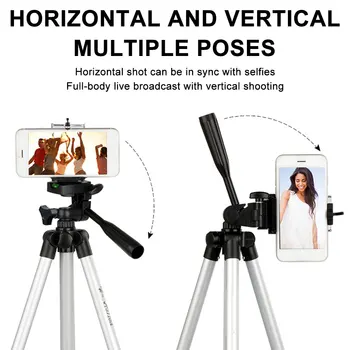 Bærbare 29-103cm stativ holder Selfie stick Udvides Mobiltelefon stativ telefon stand holder til iPhone smartphone kamera