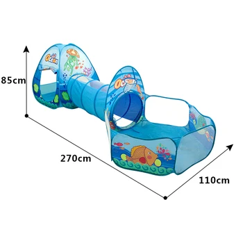 Bærbare 3 in1 Baby Telt Barn Kravler Tunnel Play House Ball Pit Swimmingpool Telt til Børn Toy Swimmingpool Ocean Bolden Indehaveren Sæt