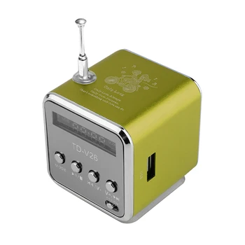 Bærbare Aluminium Micro-USB, Mini Stereo Super Bas Højttaler Ubwoofer Musica MP3/4 FM Radio Modtager
