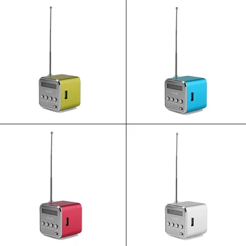 Bærbare Aluminium Micro-USB, Mini Stereo Super Bas Højttaler Ubwoofer Musica MP3/4 FM Radio Modtager