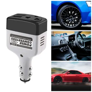 Bærbare Bil Power Inverter Adapter Mobile Auto Power Bil Oplader Converter Med USB-Interface Kortslutning Beskyttelse