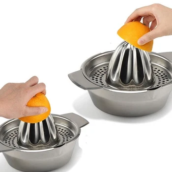 Bærbare citron, orange manuel frugt juicer, 304 rustfrit stål køkken tilbehør værktøjer citrus hånd presset juice kaffefaciliteter