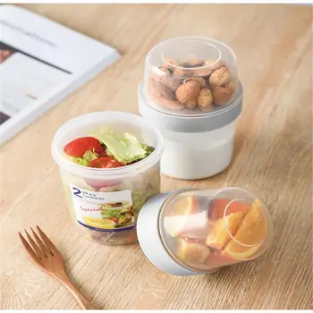 Bærbare Dobbelt Lag Multi-Purpose Frisk Holde Max Yoghurt Salat Kasse Til Opbevaring Af Mad Containere Arrangørerne Opbevaring Køkken
