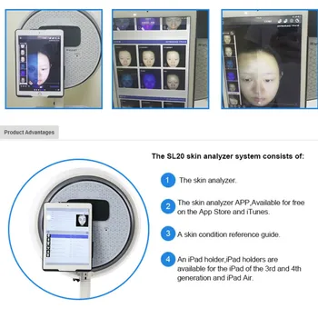 Bærbare Facial Analyzer Maskine 3D Uv-Magic Mirror Hud Analyzer Hud Analyse Maskine Hud Diagnose-System Med Høj Pixels