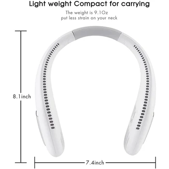 Bærbare Hals Fan håndfri Bladeless Fan Genopladelige Anvendelige USB-Ventilator Hovedtelefoner Design Hængende Fan