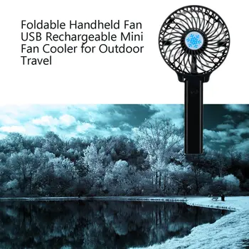 Bærbare Hånd Fan USB-Genopladelige Sammenklappelig Håndholdte Mini Fan Cooler 3 trins Justerbar Ventilator til Udendørs Rejse