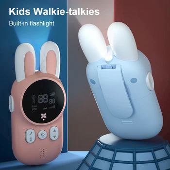 Bærbare Håndholdte 1 Par Børn Walkie Talkies Børn Toy Sød Kanin Walkie Håndholdte Tale Forælder-Barn Pædagogiske Interaktive Legetøj