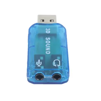 Bærbare Kompakt 3D-Lyd, Kort, USB 1.1 Mic / Speaker Adapter 7.1 CH Surround-Lyd i PC-værdiboks til Bærbar Computer,