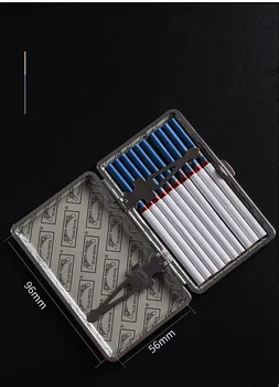 Bærbare Lomme Størrelse Super Tynd Kreative Cigaret Max 20 Klistermærker Damer Metal Cigaret Rygning Box Mange farver er tilgæn