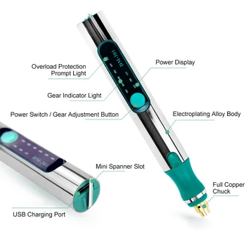 Bærbare Mini Trådløse Elektriske Gravering Pen USB-Genopladelige Gravering Af 3 Hastigheder DIY Gravør Grinder Polering Værktøjer Sæt