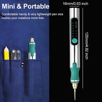 Bærbare Mini Trådløse Elektriske Gravering Pen USB-Genopladelige Gravering Af 3 Hastigheder DIY Gravør Grinder Polering Værktøjer Sæt