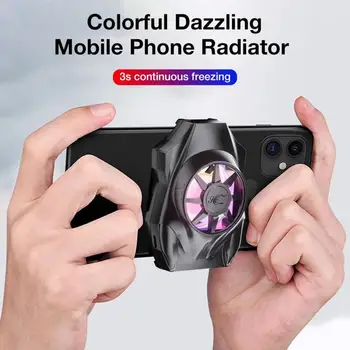 Bærbare Mini-USB-Mobiltelefon Spil Fan Radiator med Farverige Lys Lav Støj